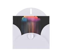 WZYCWB Colorful rainbow rain White Printed Holiday Cards - Perfect for heartwarming holiday greetings
