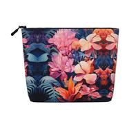 WZYCWB Colorful Tropical Plant Leaves Patterned cosmetic bag, travel cosmetic bag, multifunctional storage bag, storage for daily necessities