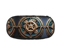 WZYCWB Cool Steampunk Gears Large Capacity Pencil Bag - Multifunctional Storage Box, Portable and Durable Pencil Bag for Office and School Supplies
