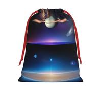 WZYCWB Cosmic Saturn M Printed Gift Bags - Perfect for Weddings, Christmas, Birthdays, and Parties - S - L