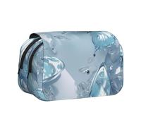 WZYCWB Crystal Butterfly Patterned Portable Pencil Case ideal for organizing pens in the office or storing makeup brushes