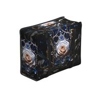 WZYCWB Crystal White Rose Portable Storage Tote Bag, One Size, Black, Polyester, Vinyl Lining, Zippered, 40 x 53 x 23 cm, Foldable with Reinforced Handles