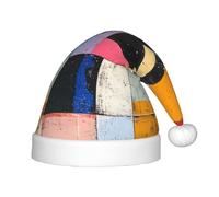 WZYCWB Curved colored squares Patterned Christmas Hats for Kids, Cute Pointed Hats, Christmas Party Decorations and Gifts for Family Gatherings