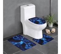 WZYCWB Curved maze 3-piece bathroom rug set, bedroom doormat, kitchen mat, bathtub, and home decor