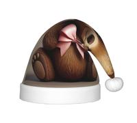 WZYCWB Cute bear with bow Patterns Kids' Christmas Party Hats, Soft and Comfortable, Gentle on Skin, Kindergarten Class Party Gifts