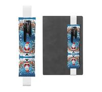 WZYCWB Cute Christmas deer Adjustable Journal Bookmark, Leather Pen Holder Bookmark, Perfect for Back to School Christmas Gift Bookmark Leather Pen Holder,