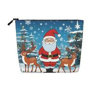 WZYCWB Cute Christmas deer Patterned cosmetic bag, travel cosmetic bag, multifunctional storage bag, storage for daily necessities