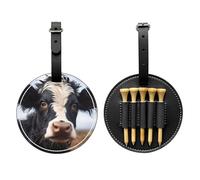 WZYCWB Cute Cow Special Printed Golf tee Storage Bag - Portable Hanging Buckle Design