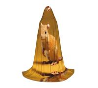 WZYCWB Cute Elephant Shrew Print L Hooded Cape | Cosplay Costume, Halloween Anime Party Prop