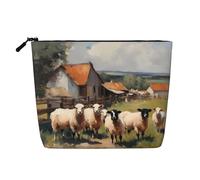 WZYCWB cute farm animals Patterned cosmetic bag, travel cosmetic bag, multifunctional storage bag, storage for daily necessities