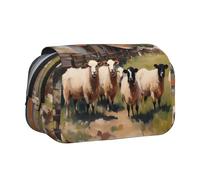 WZYCWB cute farm animals Portable Pencil Case ideal for organizing pens in the office or storing makeup brushes
