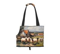 WZYCWB cute farm animals Printed Pet Shoulder Bag - Lightweight, Breathable Travel Small Pet Shoulder Bag