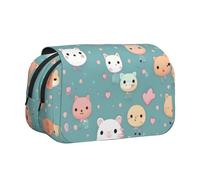 WZYCWB Cute fox Printing Portable Pencil Case ideal for organizing pens in the office or storing makeup brushes