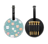 WZYCWB Cute Fox Special Printed Golf tee Storage Bag - Portable Hanging Buckle Design