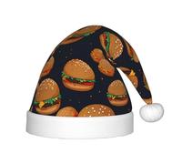 WZYCWB cute Hamburger Patterned Christmas Hats for Kids, Cute Pointed Hats, Christmas Party Decorations and Gifts for Family Gatherings