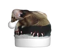 WZYCWB Cute hedgehog Printed Santa hat, suitable for Christmas parties, New Year's Eve parties, and stage performances.