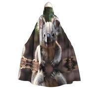 WZYCWB Cute Koala Halloween hooded cloak, unisex fashion cloak suitable for Halloween cosplay party
