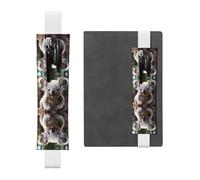 WZYCWB Cute Koala Leather Pen Holder Bookmark, Adjustable Leather Pen Holder, Perfect for Back to School Christmas Gifts