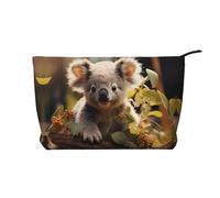 WZYCWB Cute Koala Plant Patterned Toiletry Storage Bag, Essential for organizing Cosmetics and Skincare Products.