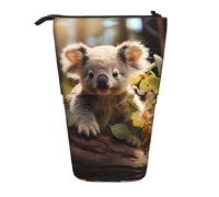 WZYCWB Cute Koala Plant Printed Retractable Pen Holder for Dorm or Office use.