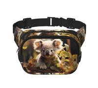 WZYCWB Cute Koala Plant Sports Waist Bag, Trendy and Fashionable Crossbody Bag, Lightweight Travel Small Bag