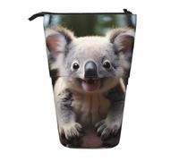 WZYCWB Cute Koala Printed Retractable Pen Holder Suitable for use as a Simple Cosmetic Bag, Wallet, etc.