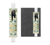 WZYCWB Cute little baby dinosaur Leather Pen Holder Bookmark, Adjustable Leather Pen Holder, Perfect for Back to School Christmas Gifts