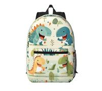 WZYCWB Cute little baby dinosaur Printed backpack with pockets - suitable for work, business trips, travel, sports