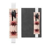 WZYCWB Cute little red spider Diary pencil pouches, PVC pen holders and pen holders with elastic bands, and bookmarks are the best gift choices., White, One Size