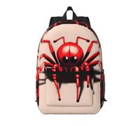 WZYCWB Cute little red spider Printed backpack with pockets - suitable for work, business trips, travel, sports
