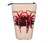 WZYCWB Cute Little red Spider Printed Retractable Pen Holder for Dorm or Office use.