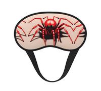 WZYCWB Cute Little red Spider Printed Sleeping Eye mask, Full Coverage, relieves Eye Fatigue