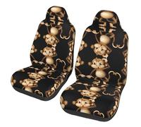 WZYCWB Cute Monkey Car Seat Protectors (2 Pack) - Vehicle Seat Covers for Sedan, SUV, Truck & Van, Interior Protection