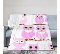 WZYCWB Cute owl 60"x50" Printed Super Soft Flannel Blanket - Cozy print for ultimate comfort and warmth