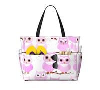 WZYCWB Cute owl Beach bag large travel bag gym swimming pool zipper storage bag