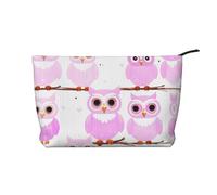 WZYCWB Cute owl Corduroy cosmetic bag, women's portable zipper handbag purse, suitable for travel and daily storage, cosmetics