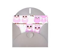 WZYCWB Cute owl Printed Gray Pearlescent Paper Holiday Cards 6x4 Inches - With Envelopes for Birthdays, Weddings, and Condolences