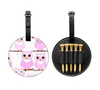 WZYCWB Cute owl Special Printed Golf tee Storage Bag - Portable Hanging Buckle Design