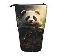 WZYCWB Cute Panda Plant Printed Retractable Pen Holder for Dorm or Office use.