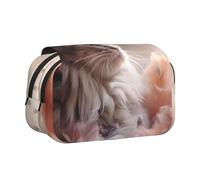WZYCWB Cute pet cat Patterned Portable Pencil Case ideal for organizing pens in the office or storing makeup brushes