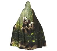 WZYCWB Cute red panda Halloween hooded cloak, unisex fashion cloak suitable for Halloween cosplay party