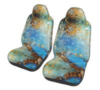 WZYCWB Cute Retro Rust Butterfly Printed Car Seat Covers - Suitable for Sedans, SUVs, Trucks, and Vans - (2-Pack)