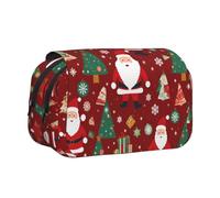 WZYCWB Cute Santa's gift Portable Pencil Case ideal for organizing pens in the office or storing makeup brushes