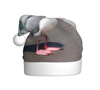 WZYCWB Cute seagull Adult Christmas hat, unisex, Santa Claus, Christmas, Halloween, holiday party adult plush Christmas hat