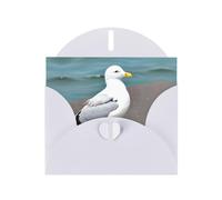 WZYCWB Cute seagull White Pattern cards, holiday greeting cards, suitable for family, friends and couples