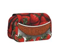 WZYCWB cute strawberries Portable Pencil Case ideal for organizing pens in the office or storing makeup brushes