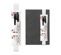 WZYCWB Cute Van Lake Cat Adjustable Journal Bookmark, Leather Pen Holder Bookmark, Perfect for Back to School Christmas Gift Bookmark Leather Pen Holder,