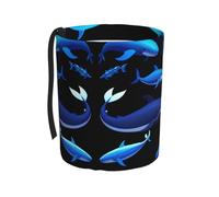 WZYCWB Cyber Whale Portable car Trash can, Practical car Storage Bucket, Practical, Convenient and Foldable, a Must-Have for Cars.