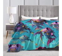 WZYCWB Cybernetic fish 80"x60" Printed Super Soft Flannel Blanket - Cozy print for ultimate comfort and warmth