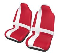 WZYCWB Danish flag Car Seat Protectors (2 Pack), Auto Seat Covers Guard Sedan, SUV, Truck, Van, Bus & Ferry Seats